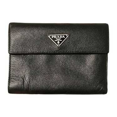 Prada Black Saffiano Leather Trifold Wallet