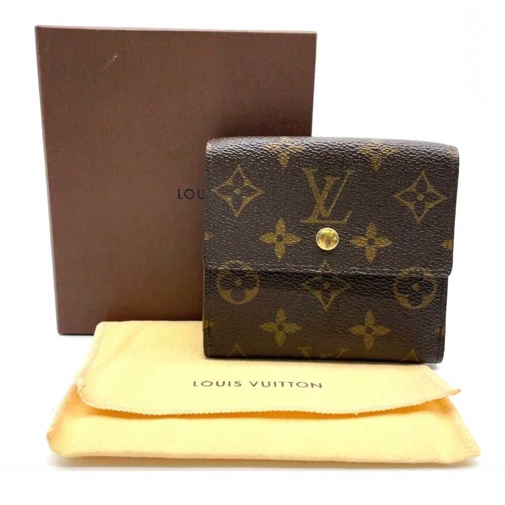 Authentic LV Monogram Porte Monnaie W Hook Leathe… - image 1