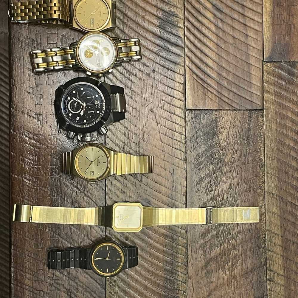 8 watch Bundle Vintage, Seikos, Waltham Chrono, I… - image 1