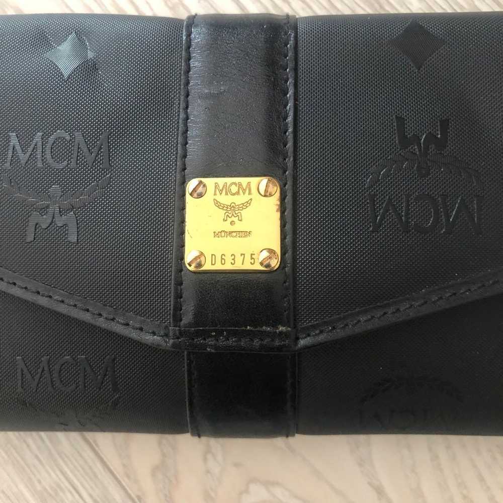 MCM Black Visetos Leather Large Flap Wallet - image 2