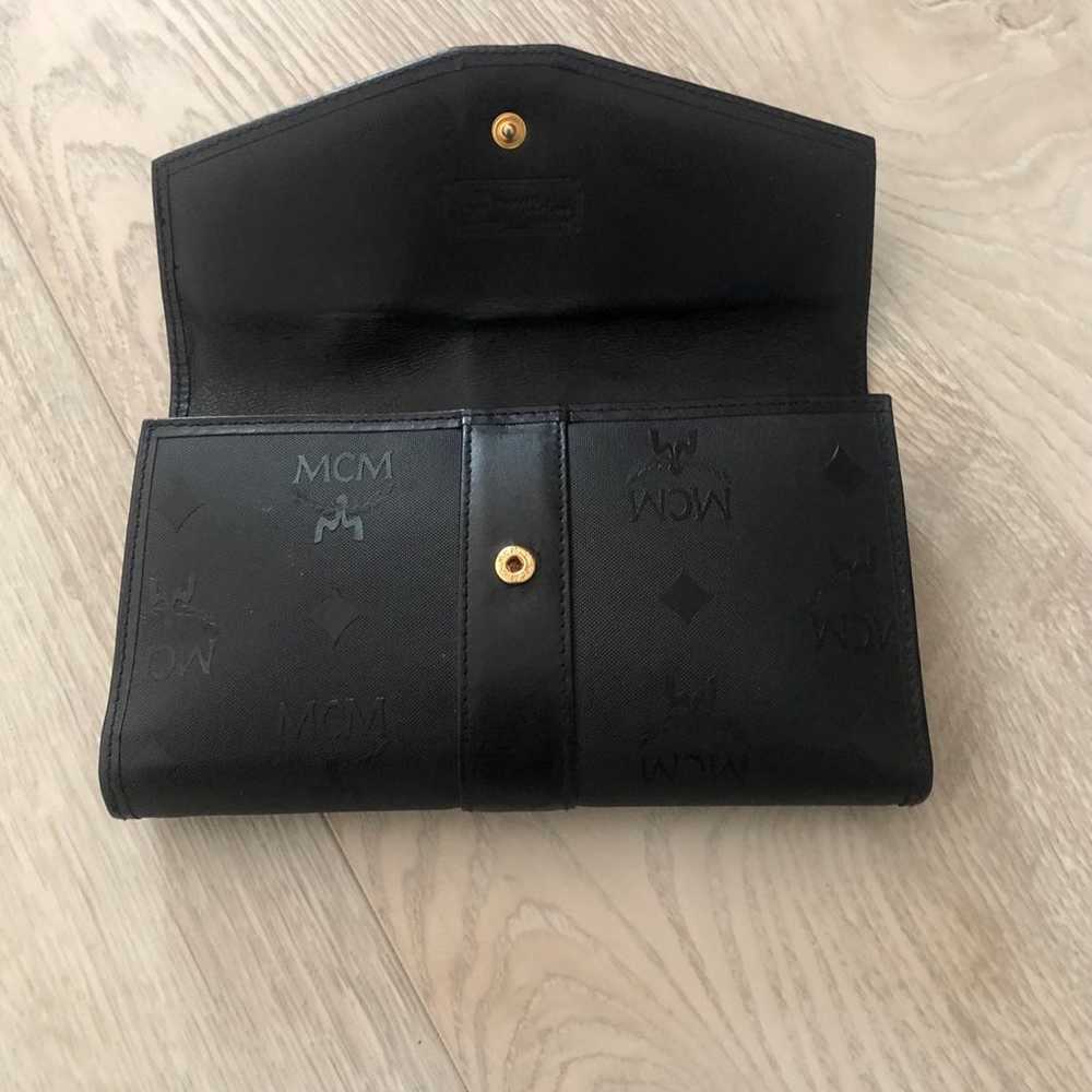 MCM Black Visetos Leather Large Flap Wallet - image 5