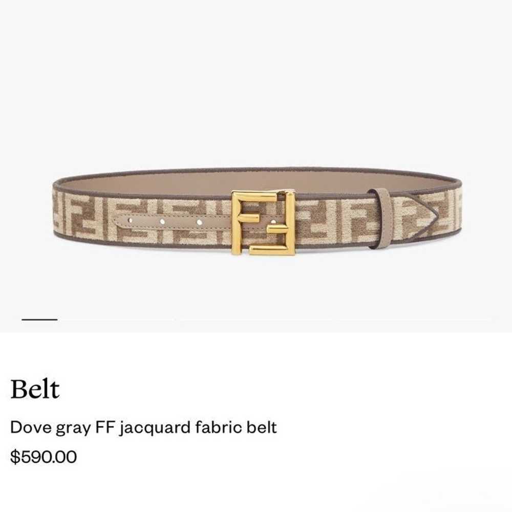 Fendi Black Fabric & Leather Baguette Buckle Belt - image 8