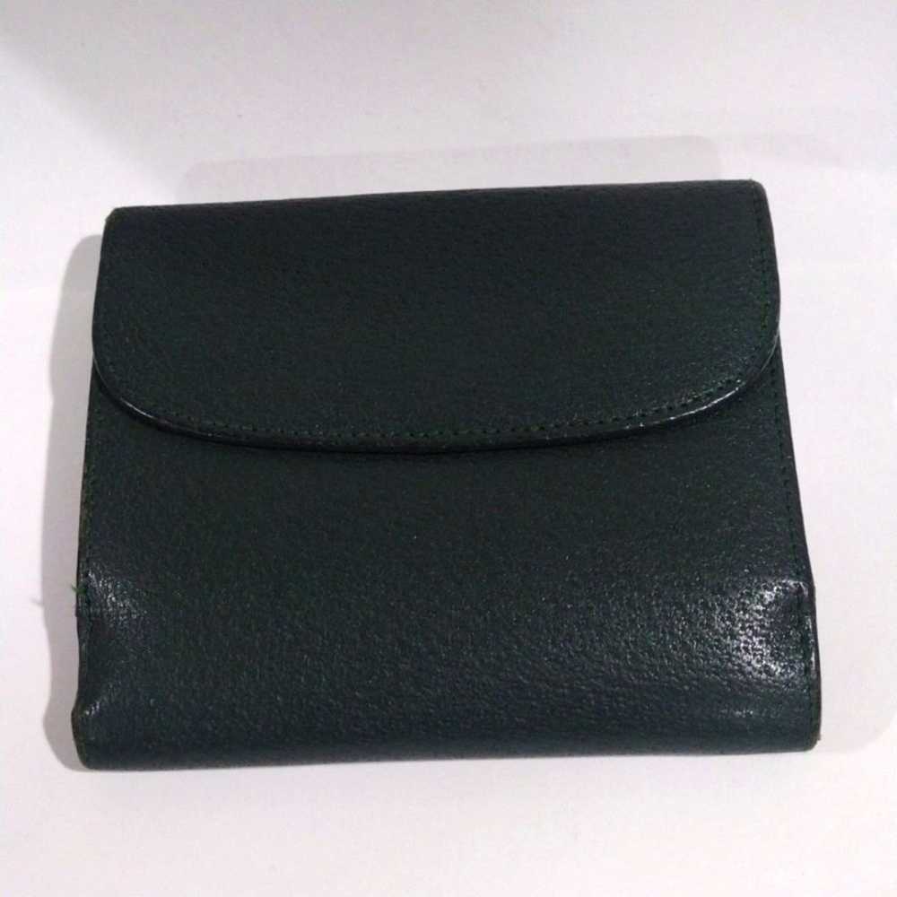 Vintage Gucci Green Leather Bifold Wallet with Go… - image 2