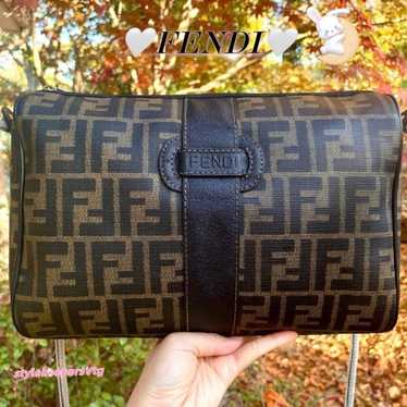 ♥️RARE♥️Auth FENDI Zucca Zucchino Pouch Clutch Po… - image 1