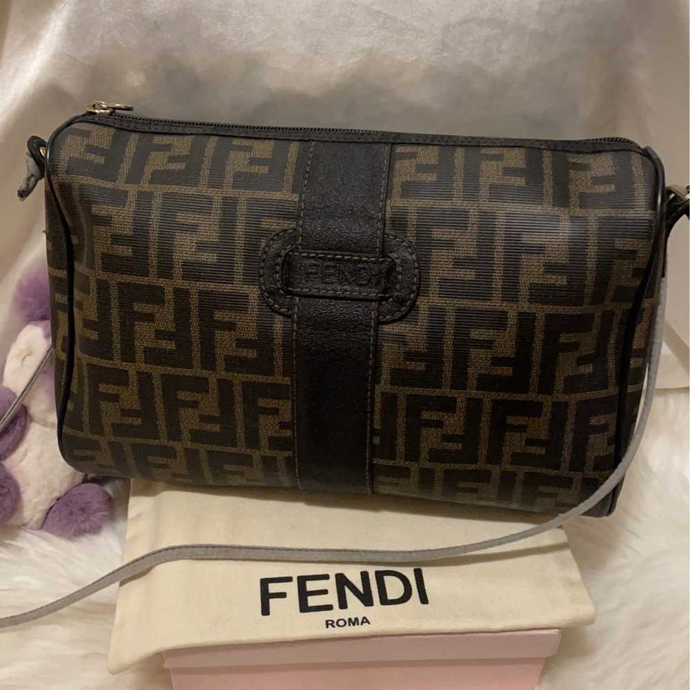 ♥️RARE♥️Auth FENDI Zucca Zucchino Pouch Clutch Po… - image 2