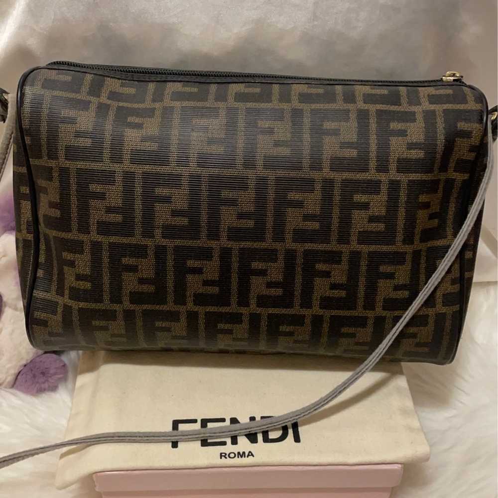 ♥️RARE♥️Auth FENDI Zucca Zucchino Pouch Clutch Po… - image 3