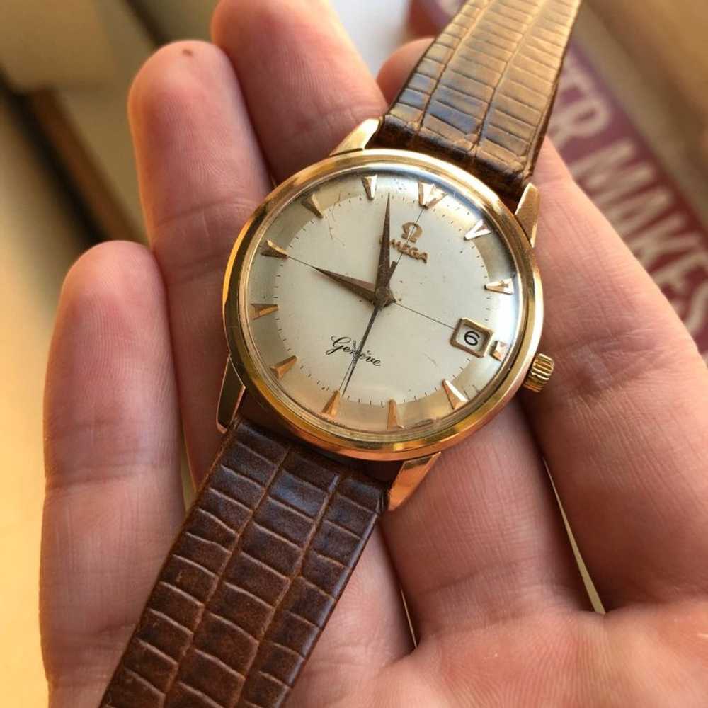 Omega Vintage Rose Gold Omega Geneve Man - image 3