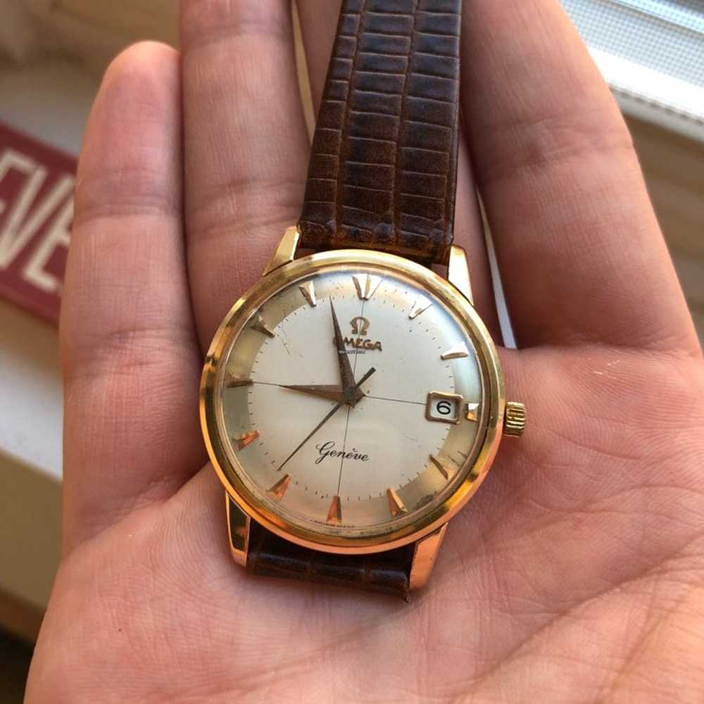 Omega Vintage Rose Gold Omega Geneve Man - image 5