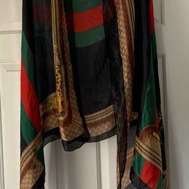 Authentic Vintage GUCCI Signature 100% Silk Scarf