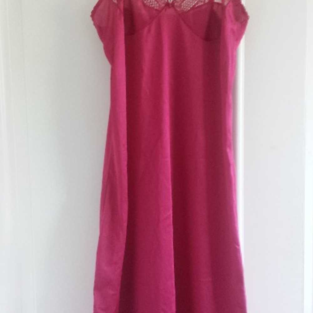 Beautiful Pinkish Red Lace Slip Dress - image 1