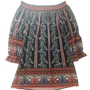 Jealous Tomato Off Shoulder LS Dress Aztec Floral… - image 1