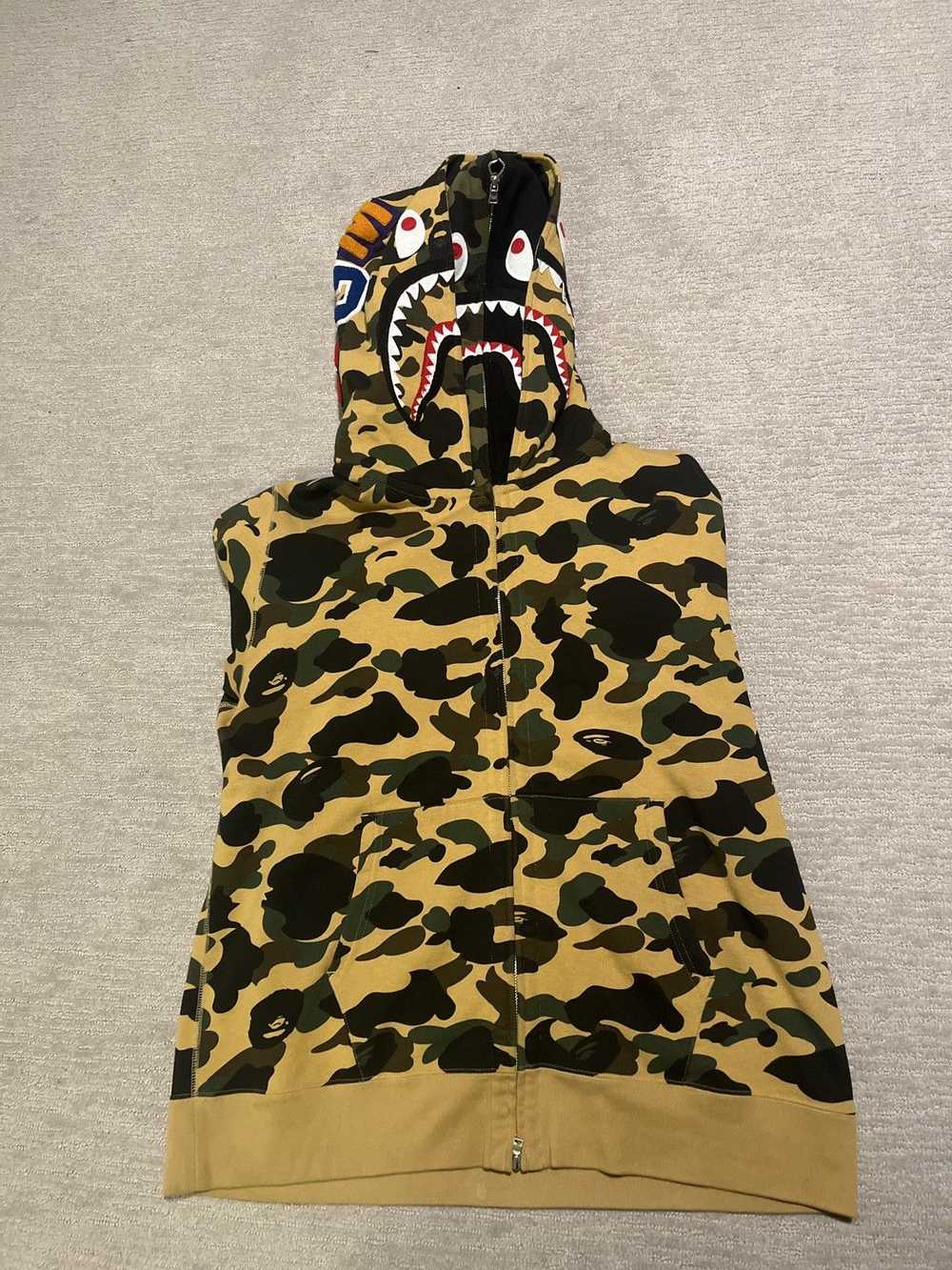 Bape Bape Camo Double Zip Shark Hoodie - image 1