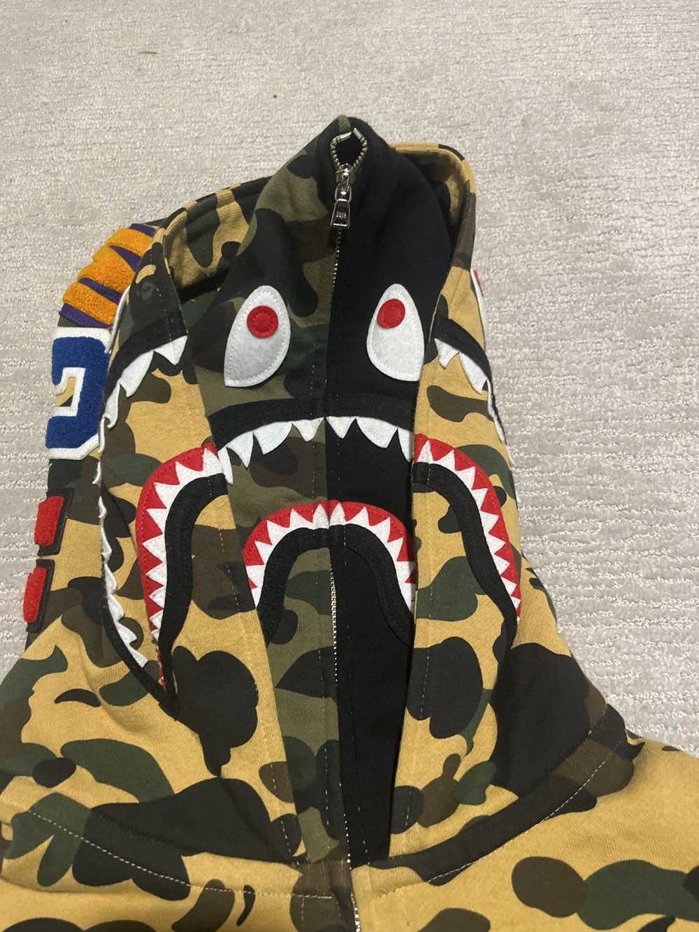 Bape Bape Camo Double Zip Shark Hoodie - image 3