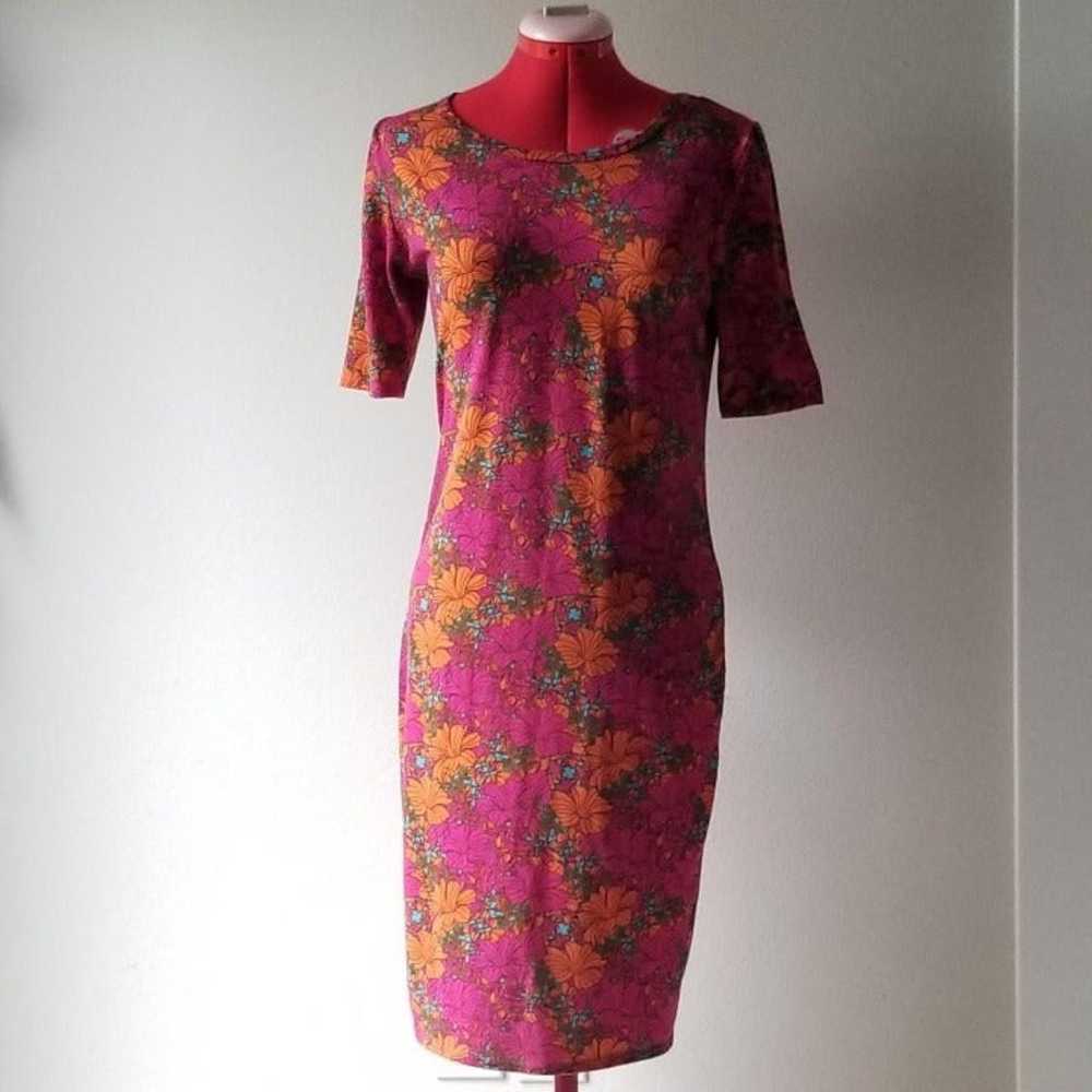 Lularoe julia bodycon dress 70s vintage floral or… - image 1