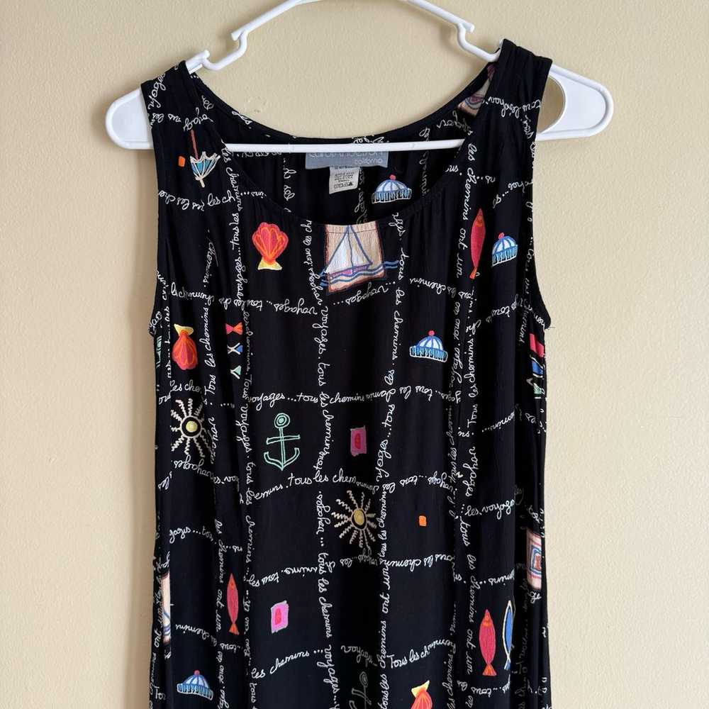 Carol Anderson 90s vintage black maxi beach summe… - image 3