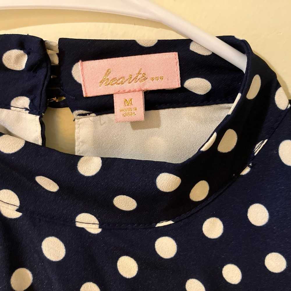 Navy Blue Polka Dot Dress - image 3