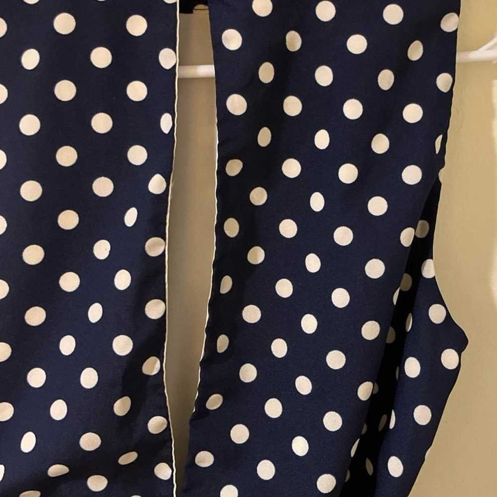 Navy Blue Polka Dot Dress - image 6