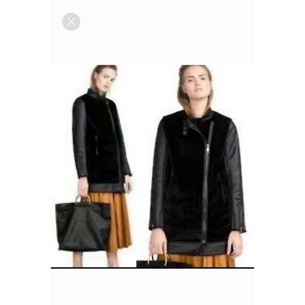 Zara Zara Dupe Black Faux Shearling Vegan Leather… - image 2