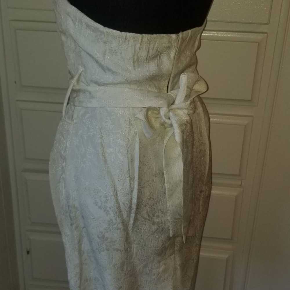 Vintage VTG 1950s style Cream dress smal - image 4