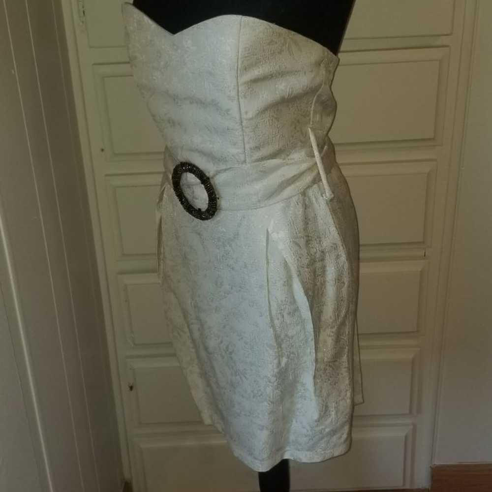 Vintage VTG 1950s style Cream dress smal - image 6