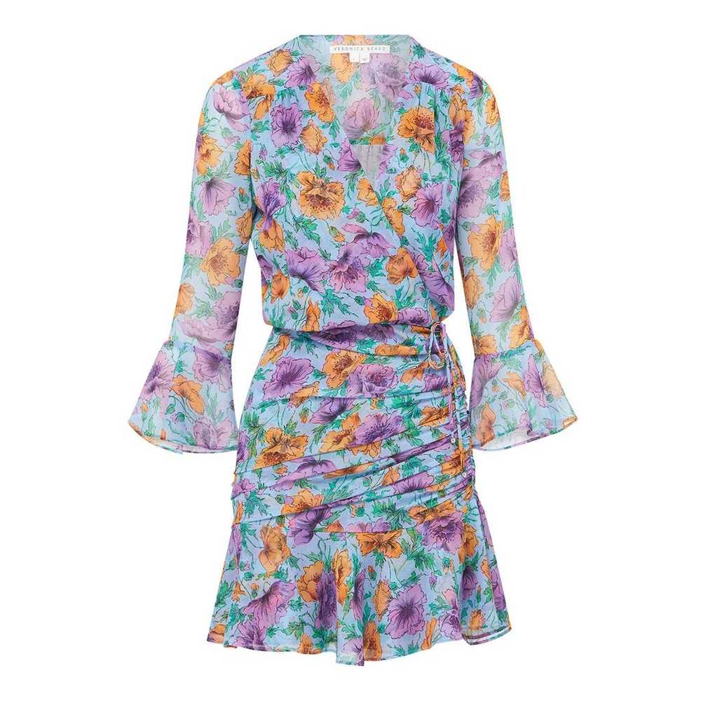 Veronica Beard blue/pink SEAN FLORAL-PRINT DRESS … - image 3