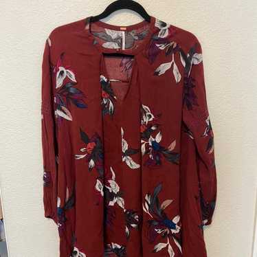 Free People Long Sleeve Floral Dress