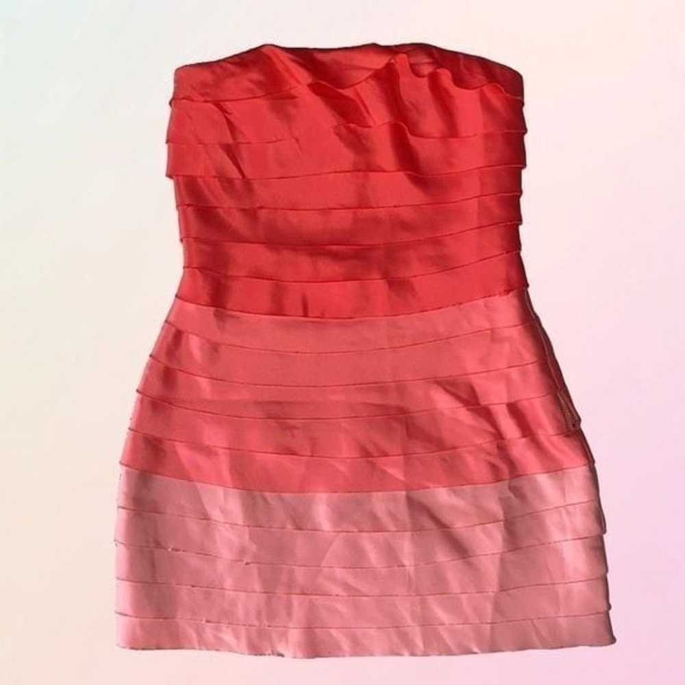 F21, Retro, Pink & Coral Ombre, Raw Hem Tiered Mi… - image 12