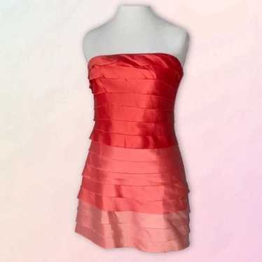 F21, Retro, Pink & Coral Ombre, Raw Hem Tiered Mi… - image 1