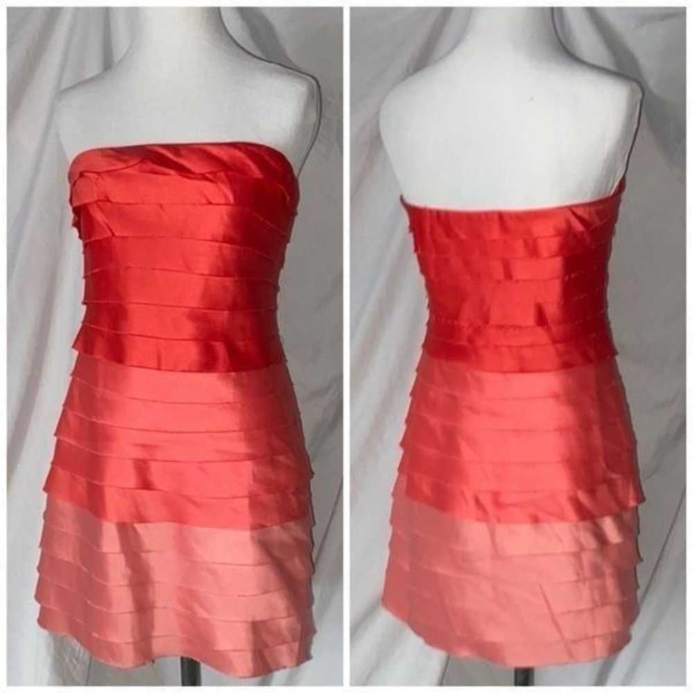 F21, Retro, Pink & Coral Ombre, Raw Hem Tiered Mi… - image 5