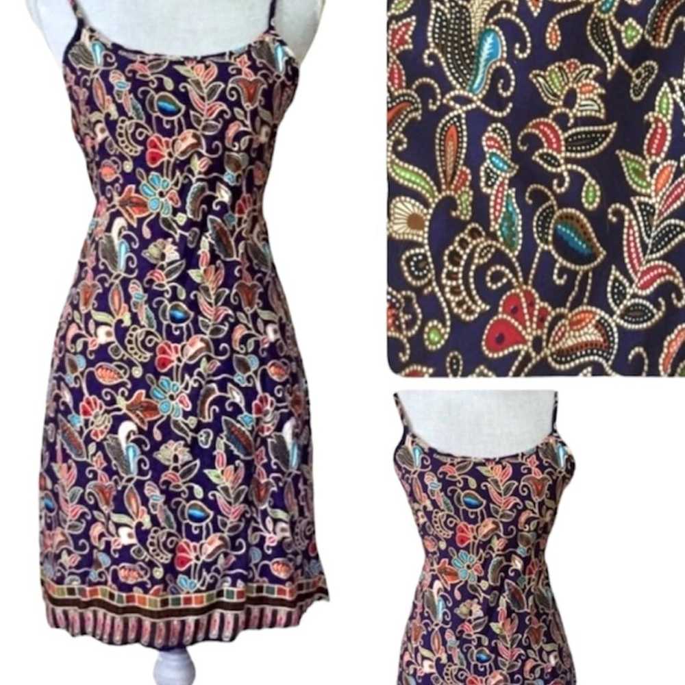 Vintage paisley print dress, S - image 3