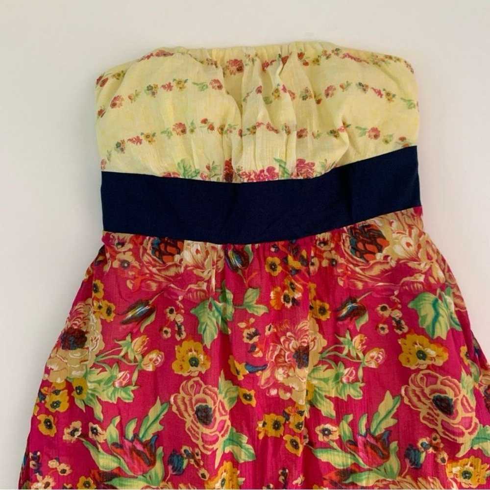 Anthropologie Maeve Floral Yellow Pink sleeveless… - image 2