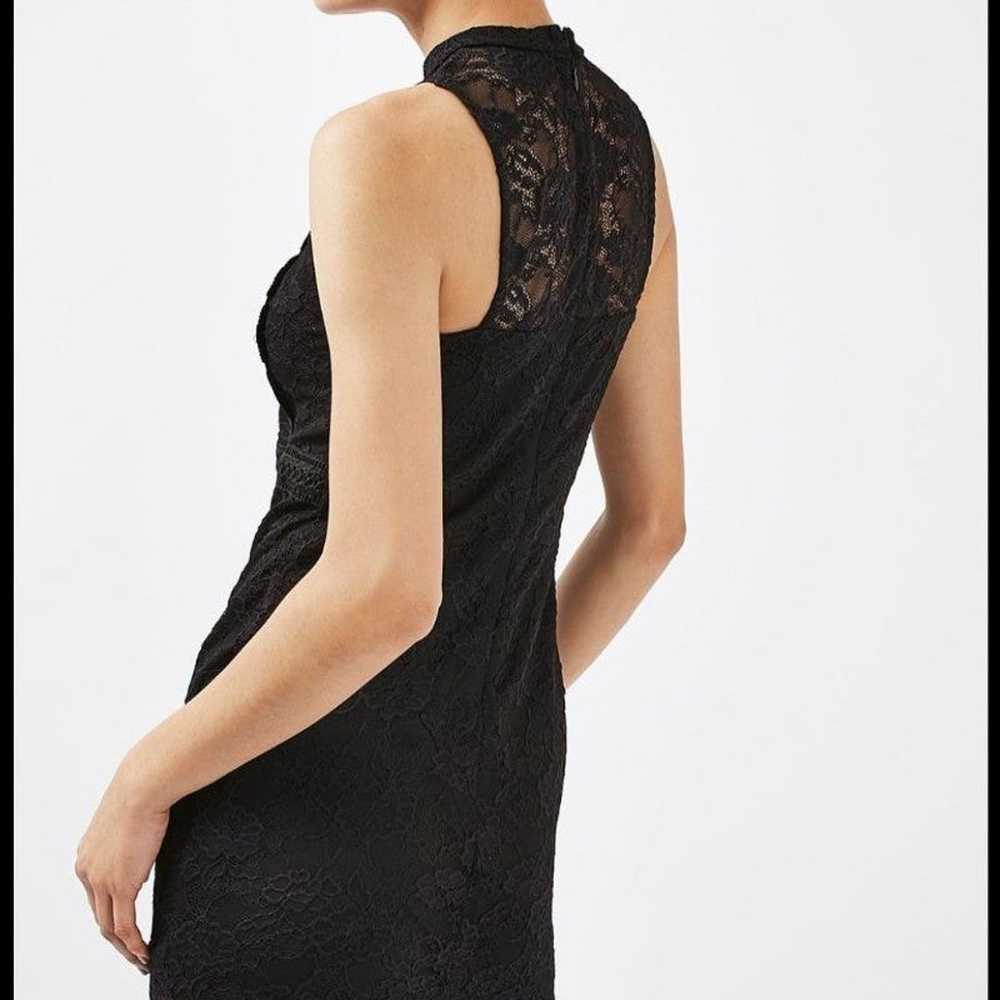 Topshop Black Scallop Lace Mini Dress 4 - image 3