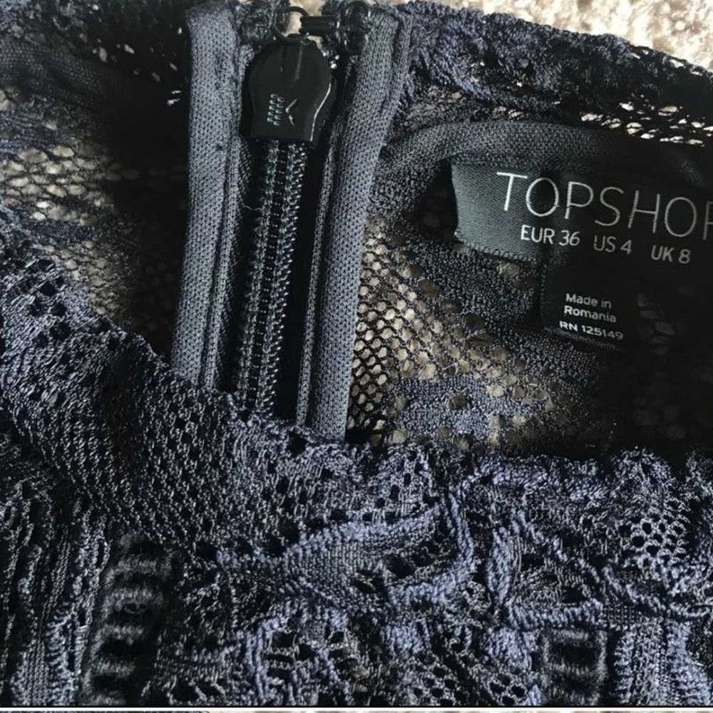 Topshop Black Scallop Lace Mini Dress 4 - image 8