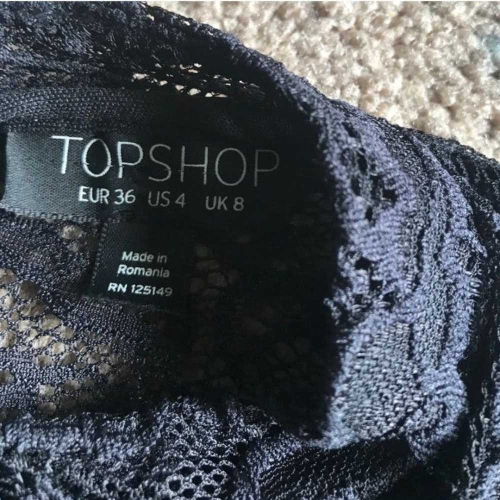 Topshop Black Scallop Lace Mini Dress 4 - image 9