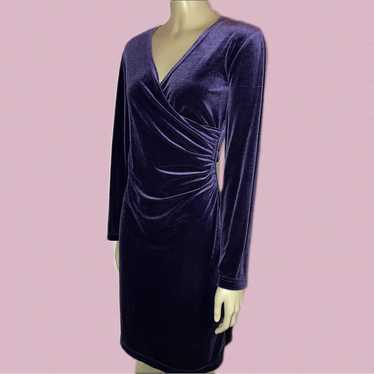 Purple Velvet Cocktail Dress