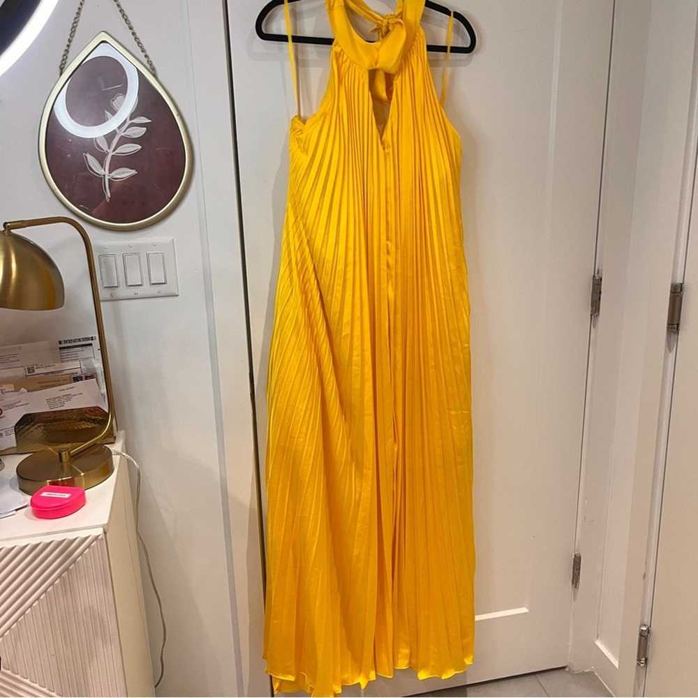 Anthropologie Hutch Yellow Halter Pleated Maxi Dr… - image 3