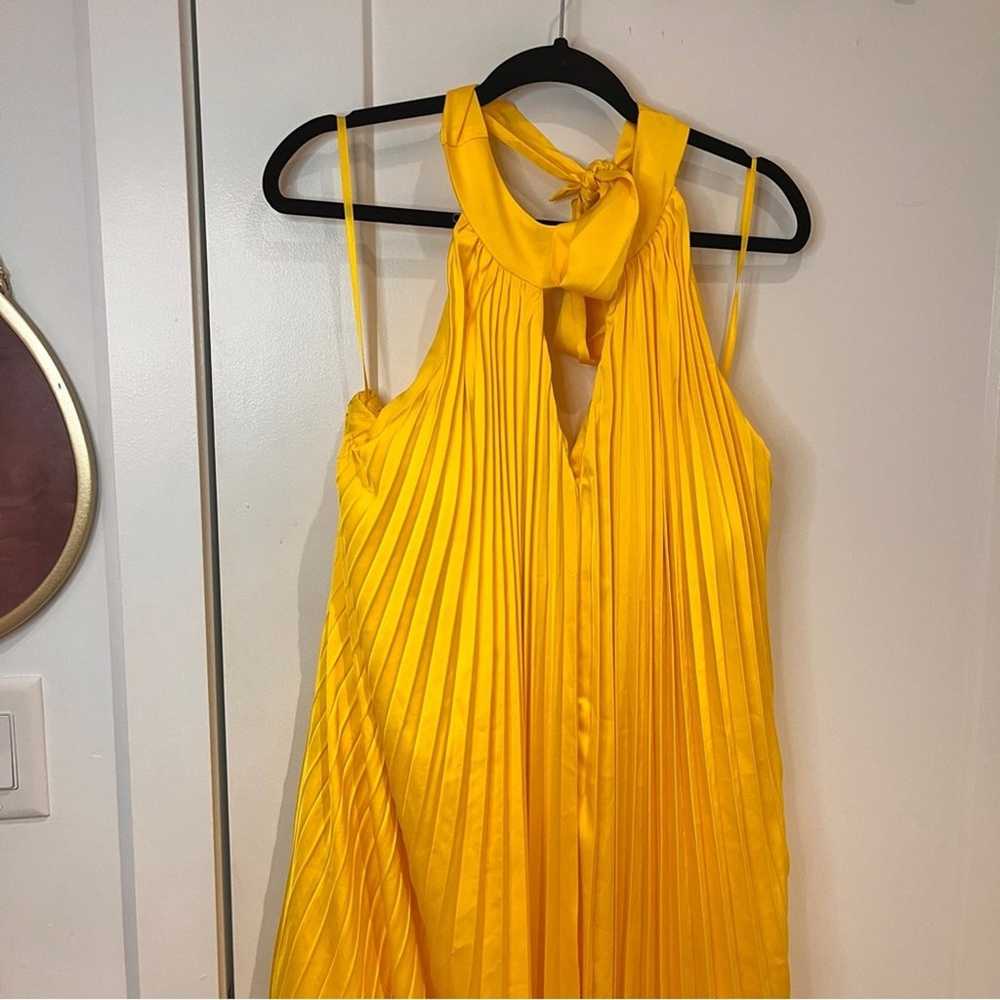 Anthropologie Hutch Yellow Halter Pleated Maxi Dr… - image 4