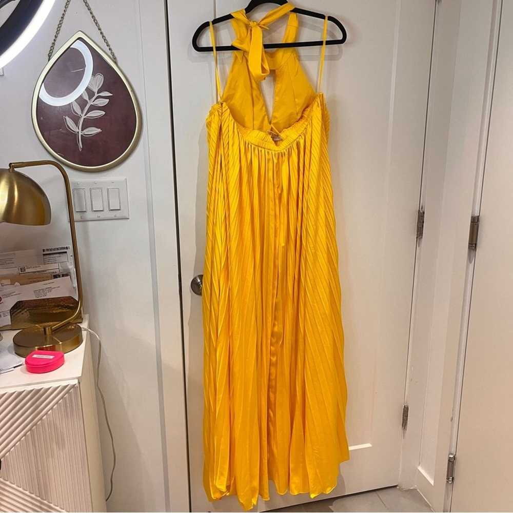 Anthropologie Hutch Yellow Halter Pleated Maxi Dr… - image 6