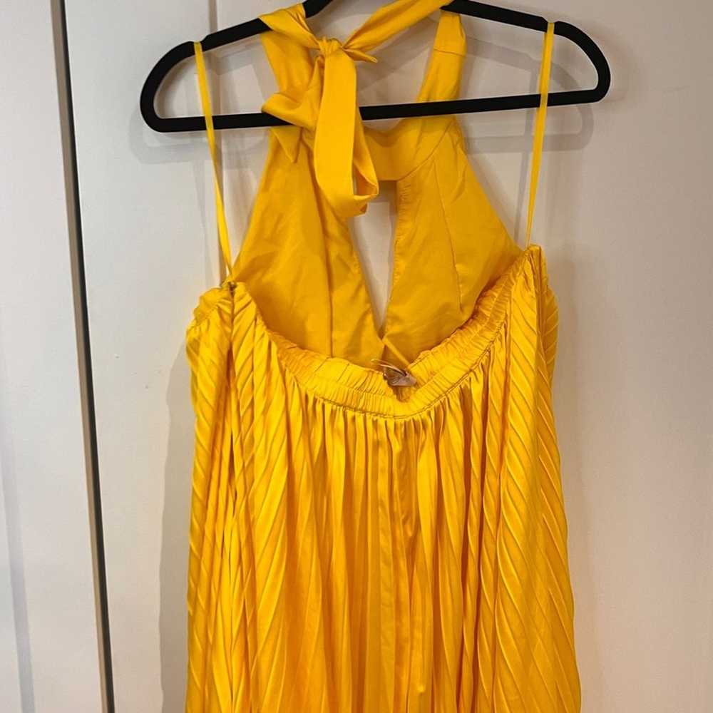 Anthropologie Hutch Yellow Halter Pleated Maxi Dr… - image 7