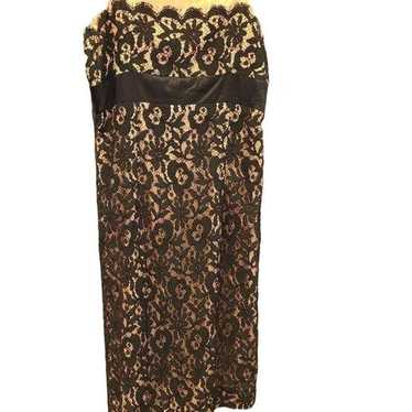 Harold's Vintage Black Lace Spaghetti Strap Dress… - image 1