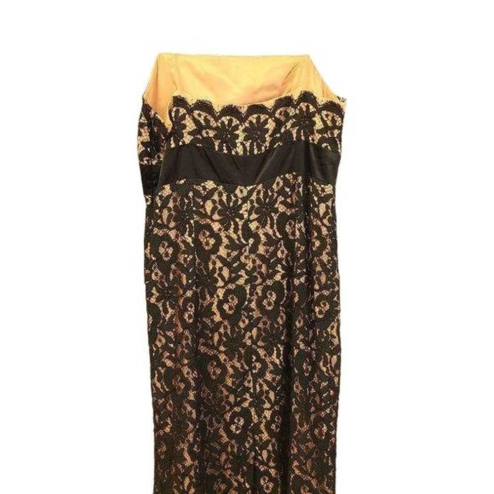 Harold's Vintage Black Lace Spaghetti Strap Dress… - image 2