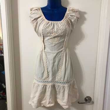 Handmade Crochet embroidery midi dress - image 1