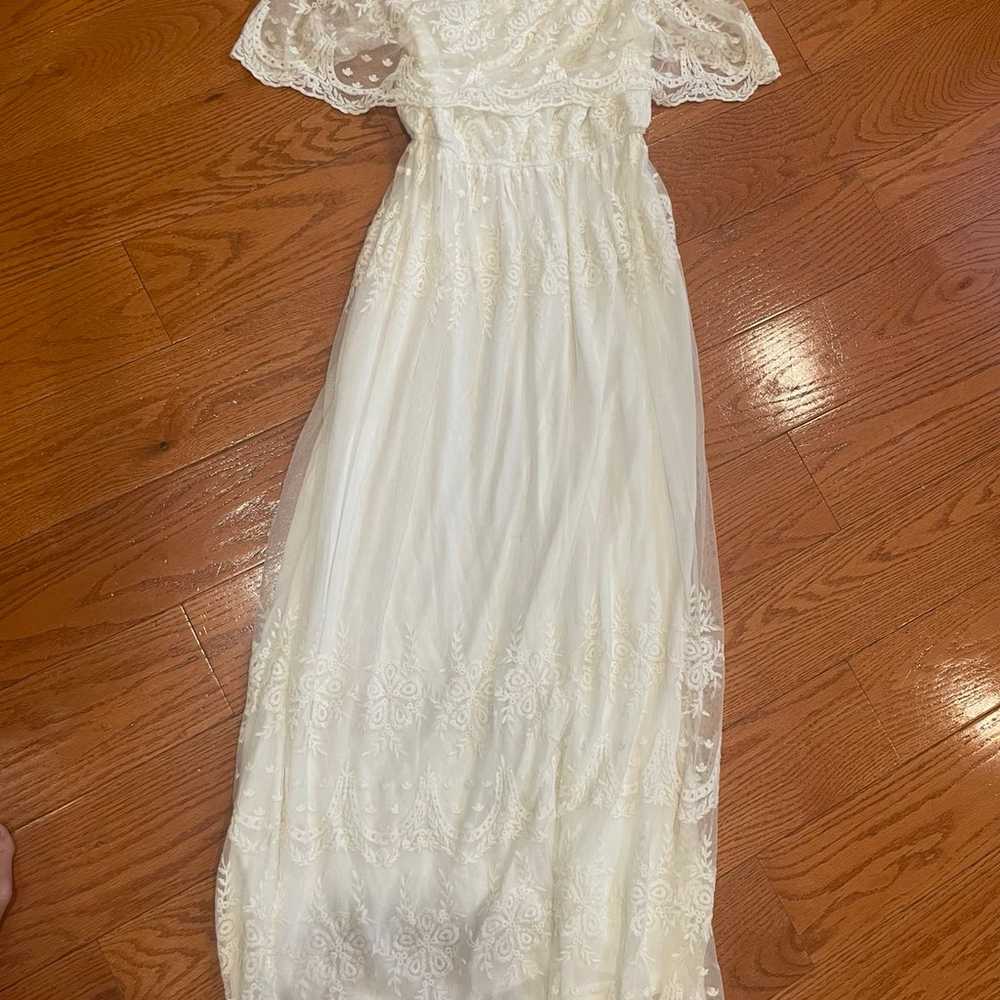 White lace maxi dress - image 1