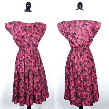 Vintage 80's Floral Cotton Summer Dress