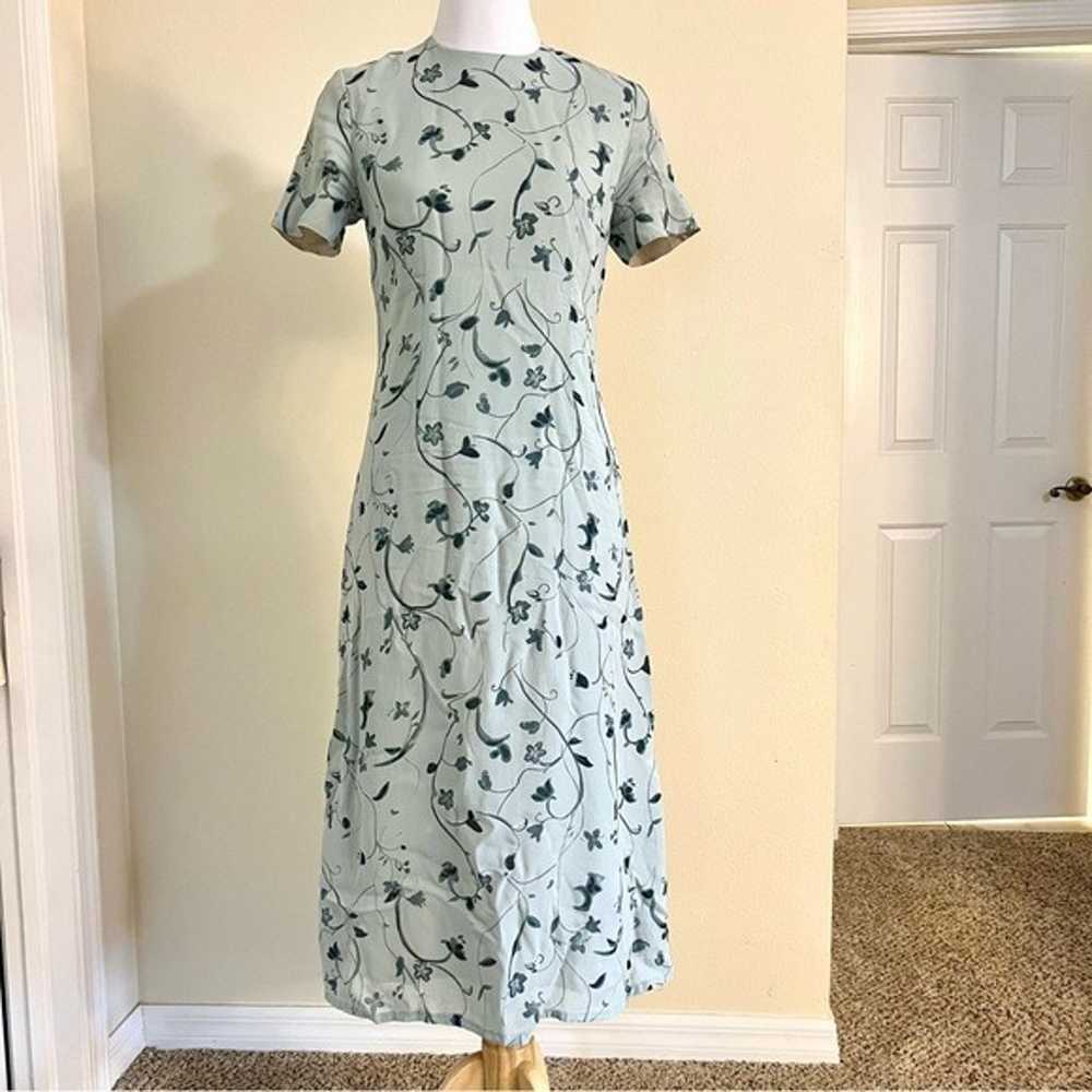 TALBOTS Vintage 90’ floral flowy midi dress cotta… - image 1