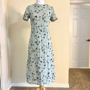 TALBOTS Vintage 90’ floral flowy midi dress cotta… - image 1