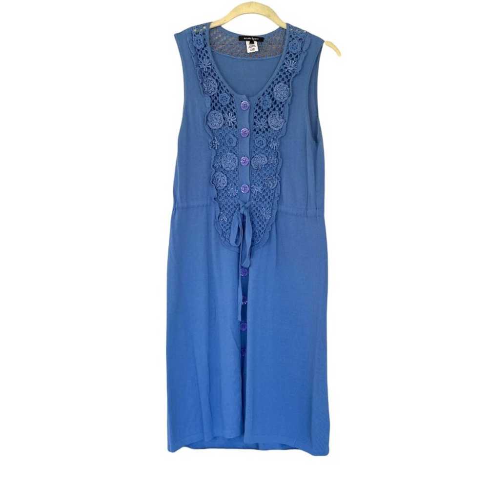 Vintage Nanette Lepore Blue Smooth Sailing Midi D… - image 2