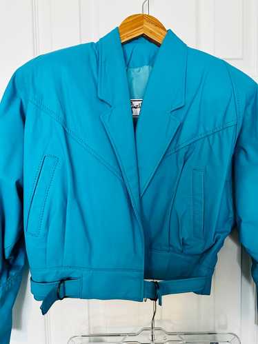 GINO DI GIORGIO Vintage Teal Leather Matching Set…