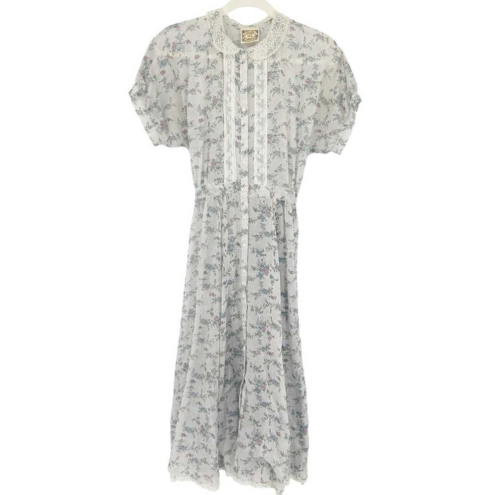 GUNNE SAX Womens Vintage 70s Ditsy Floral Cottage… - image 1