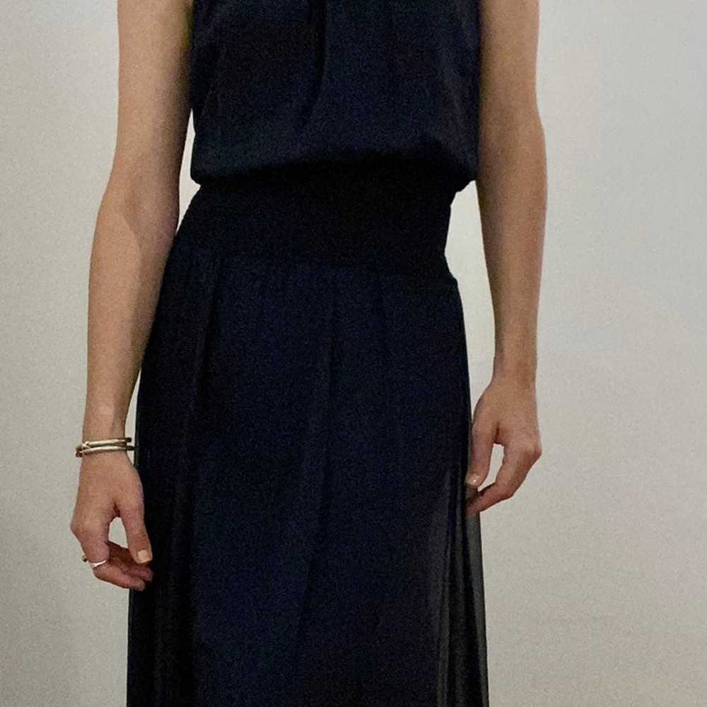 VINTAGE BCBG Navy Chiffon Gown - image 4